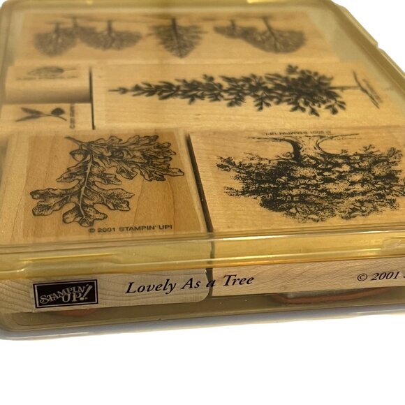 Stampin Up! Lovely As A Tree Rubber Stamp Set With Wood Mounts - Picture 3 of 3